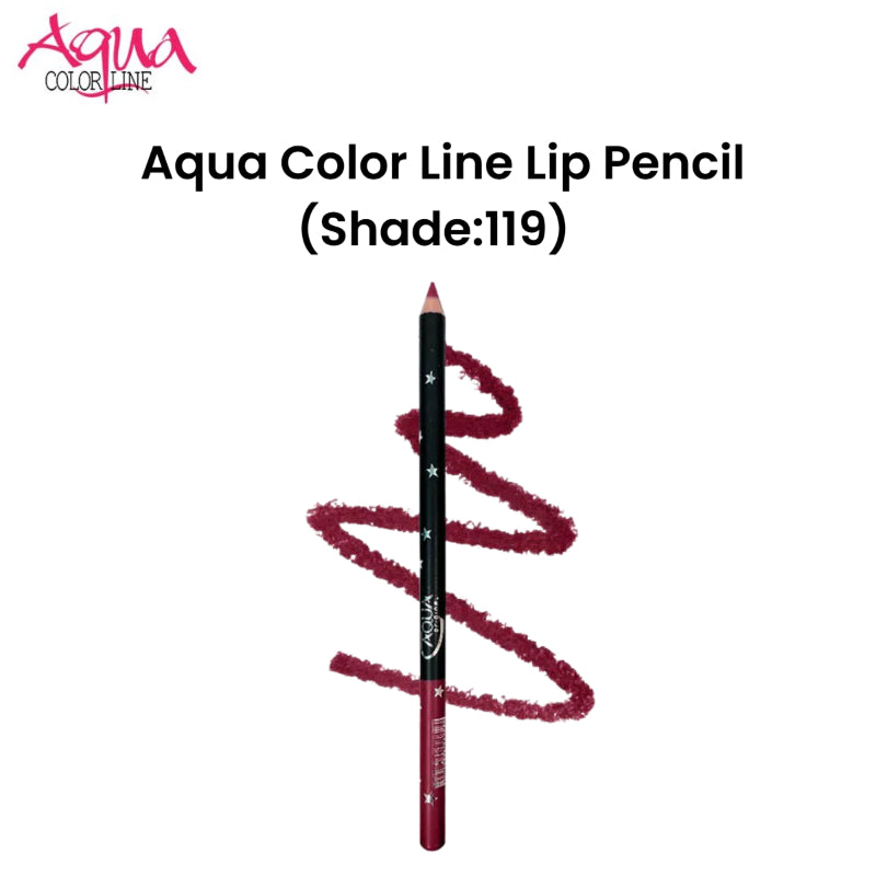 Aqua Color Line Lip Pencil (Shade:119)