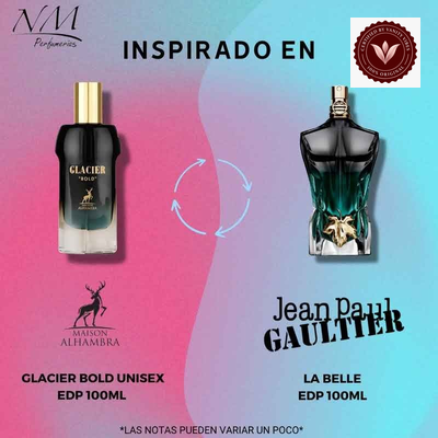 Maison Alhambra Glacier Bold 100ml bottle with Vanity Vibes badge
