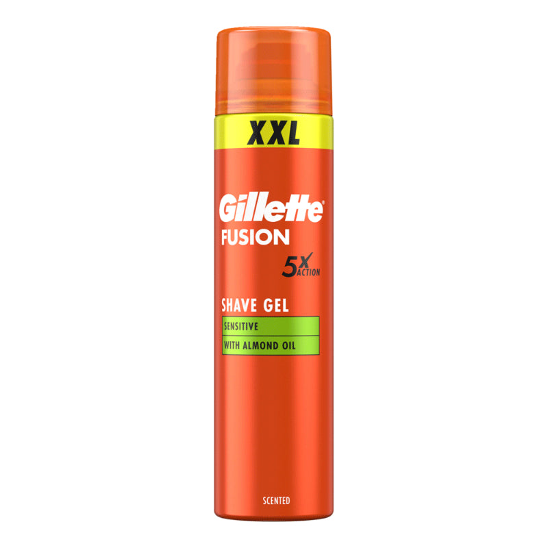 Gillette Fusion Shave Gel Sensitive With Almond Oil XXL 240ml