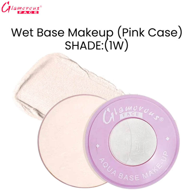 Glamorous Face Wet Base Makeup (Pink Case) (Shade:1W)