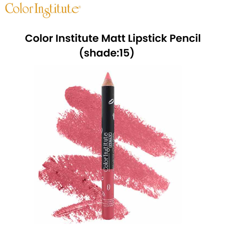 Color Institute Matt Lipstick Pencil (Shade:15)