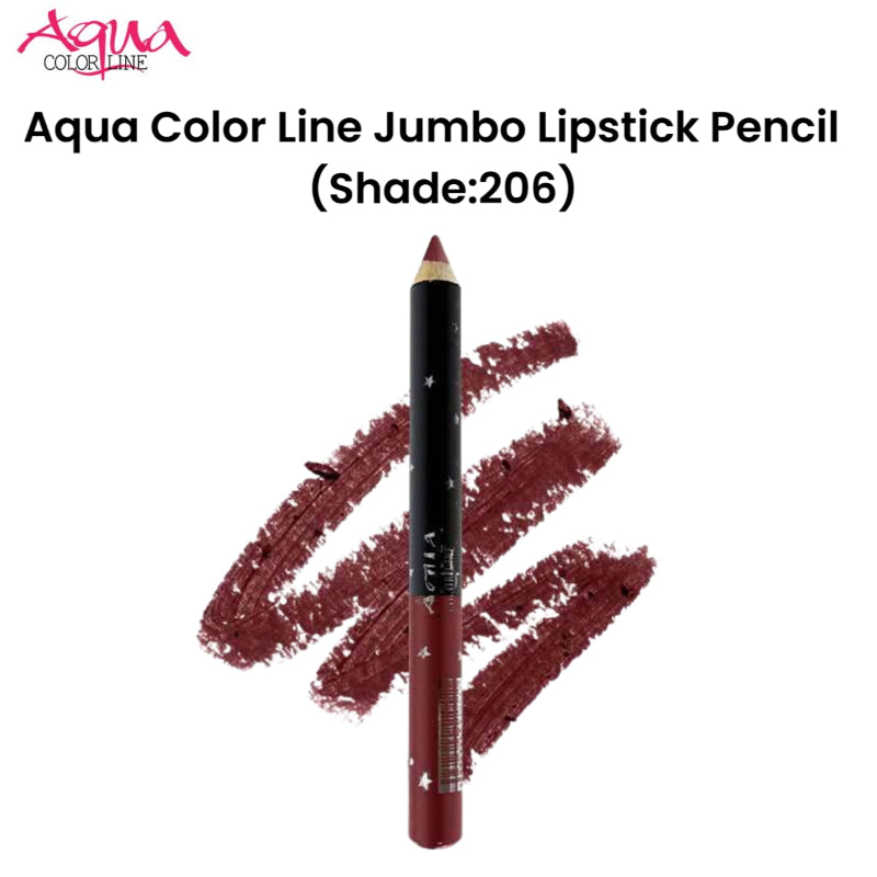 Aqua Color Line Jumbo Lipstick Pencil (Shade:206)