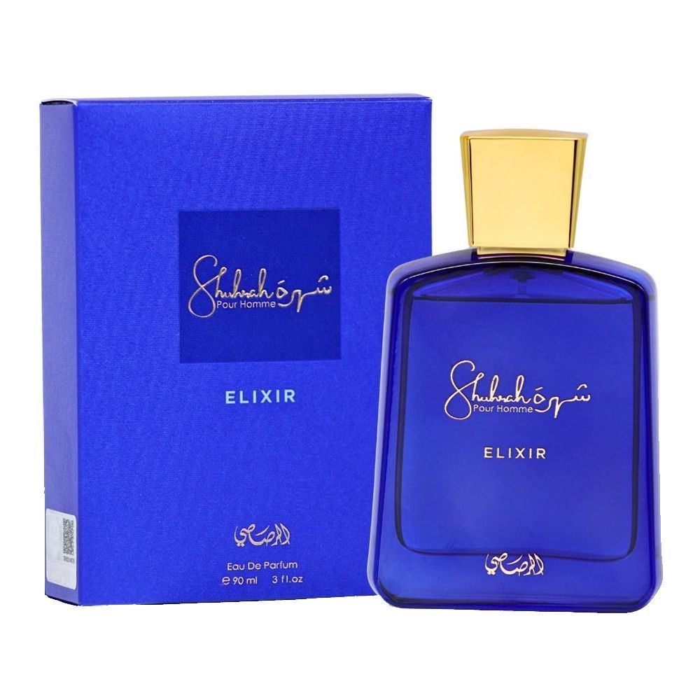 Rasasi Shuhrah Elixir Pour Homme Eau de Parfum for Men 90ml Long-Lasting Sophisticated Masculine Fragrance