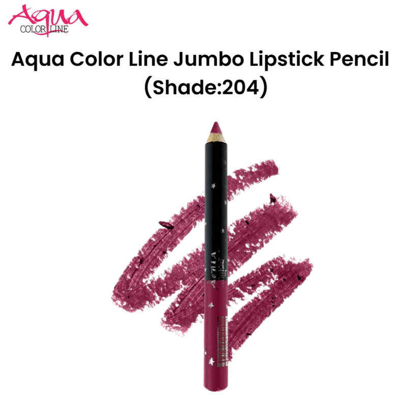Aqua Color Line Jumbo Lipstick Pencil (Shade:204)