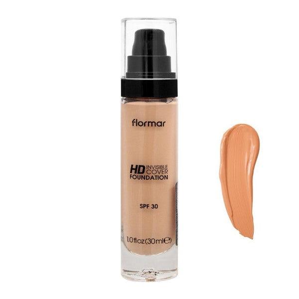 Flormar Invisible Cover HD Foundation SPF 30 (Shade: 90 Golden Neutral) 30ml