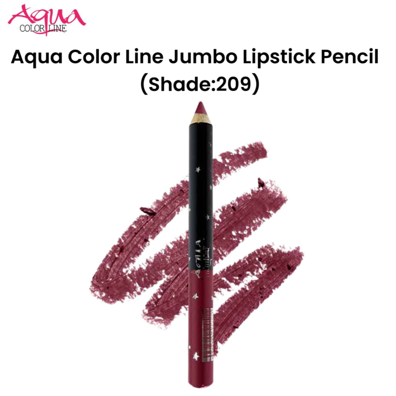 Aqua Color Line Jumbo Lipstick Pencil (Shade:209)