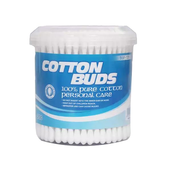 Cotton Buds 100% Pure Cotton Personal Care Wood Jar 200 pieces