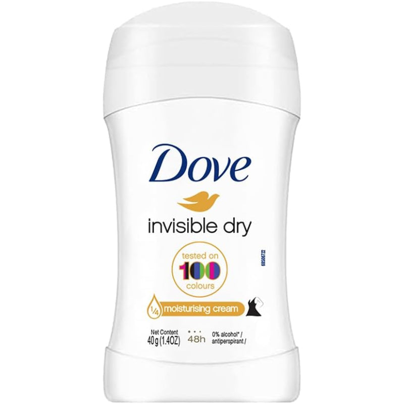 Dove Invisible Dry Tested On 100 Colors Anti Perspirant Deodorant Stick 40g