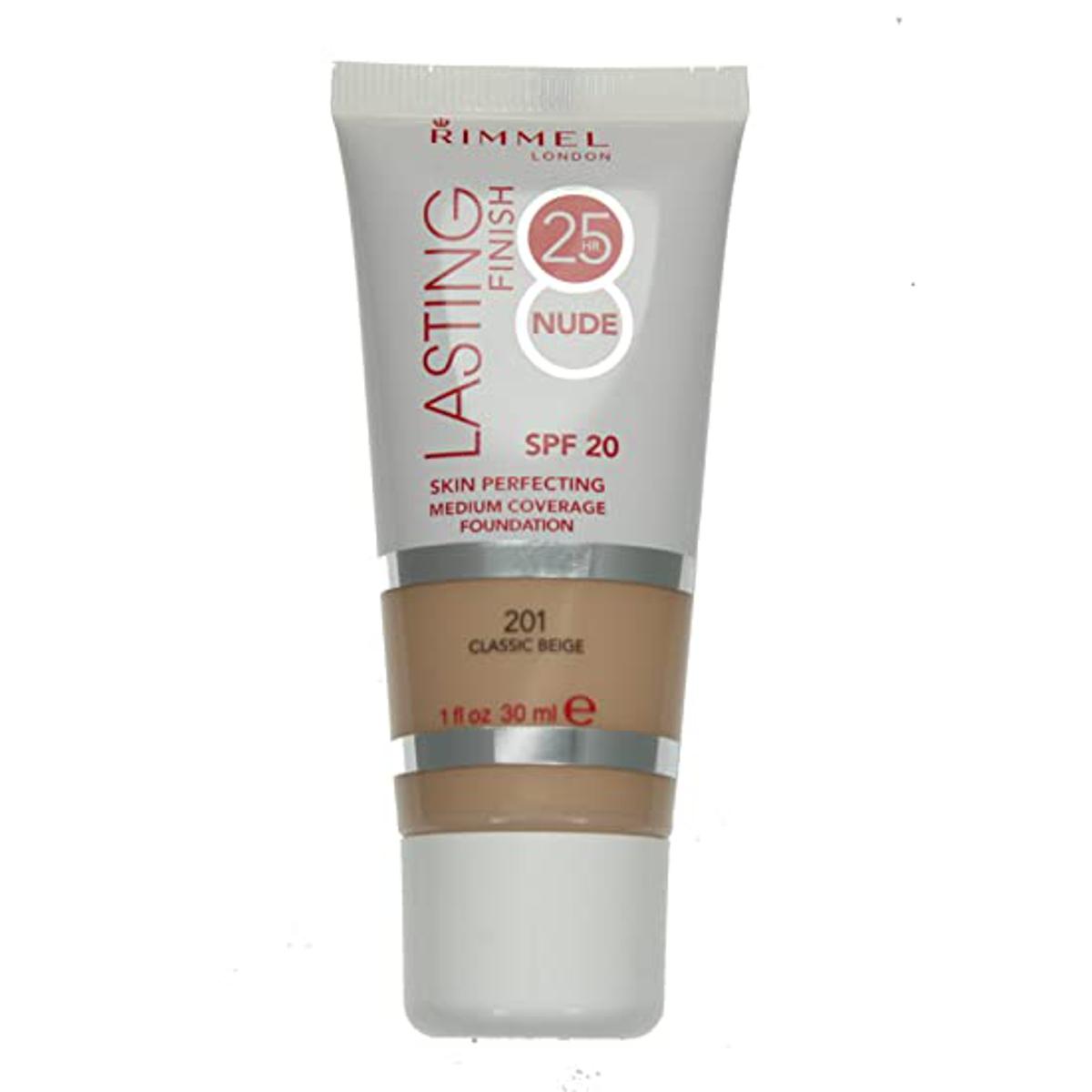Rimmel Lasting Finish 25hr Foundation Skin Perfecting Tube 30ml – 201 Classic Beige