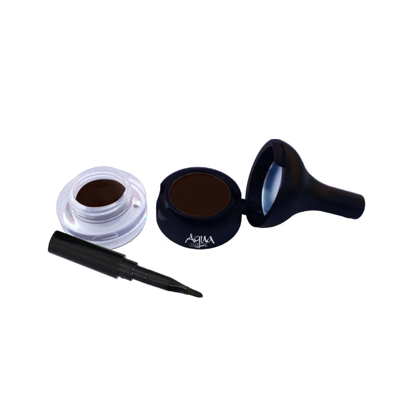 Aqua Color Line 3D Eyebrow Powder & Gel Eyeliner (DARK BROWN)