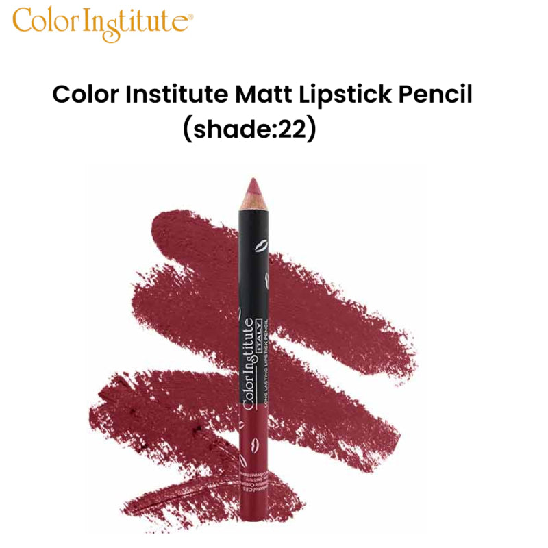 Color Institute Matt Lipstick Pencil (Shade:22)