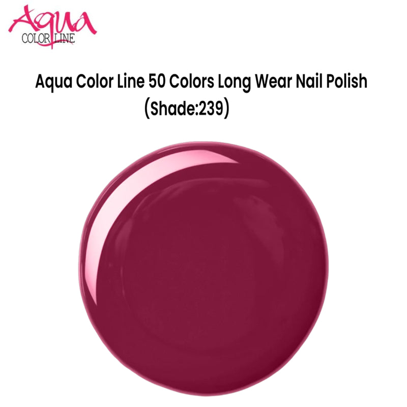 Aqua Color Line 50 Colors Long Wear Nail Polish (Shade:239)