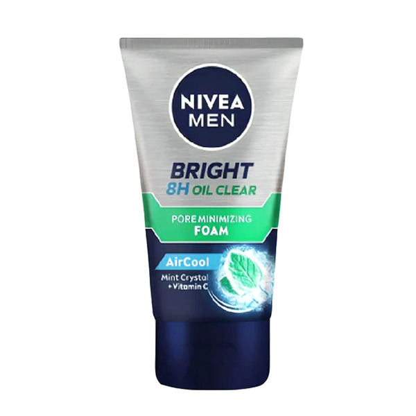 Nivea Men Bright 8H Oil Clear Pore Minimizing Foam 100ml