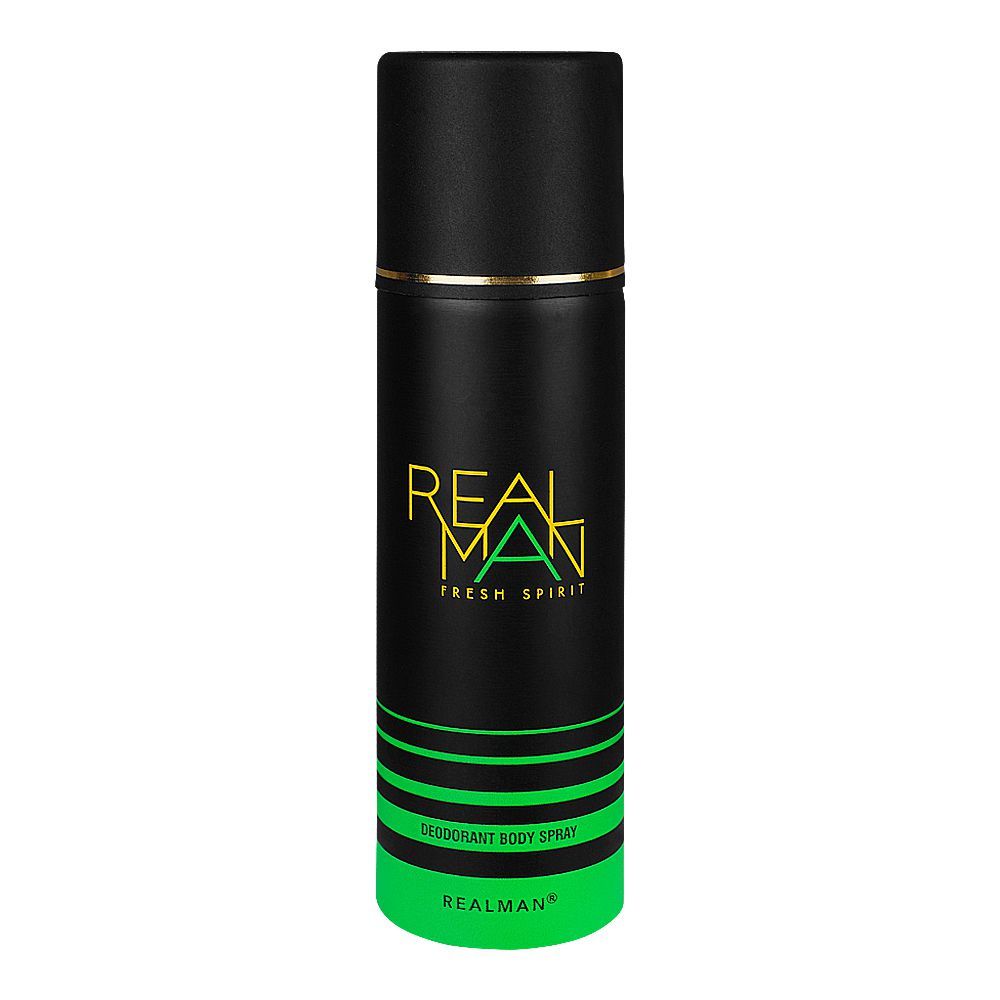 Real Man Fresh Spirit Deodorant Body Spray 150ml Long‑Lasting Fresh Masculine Fragrance