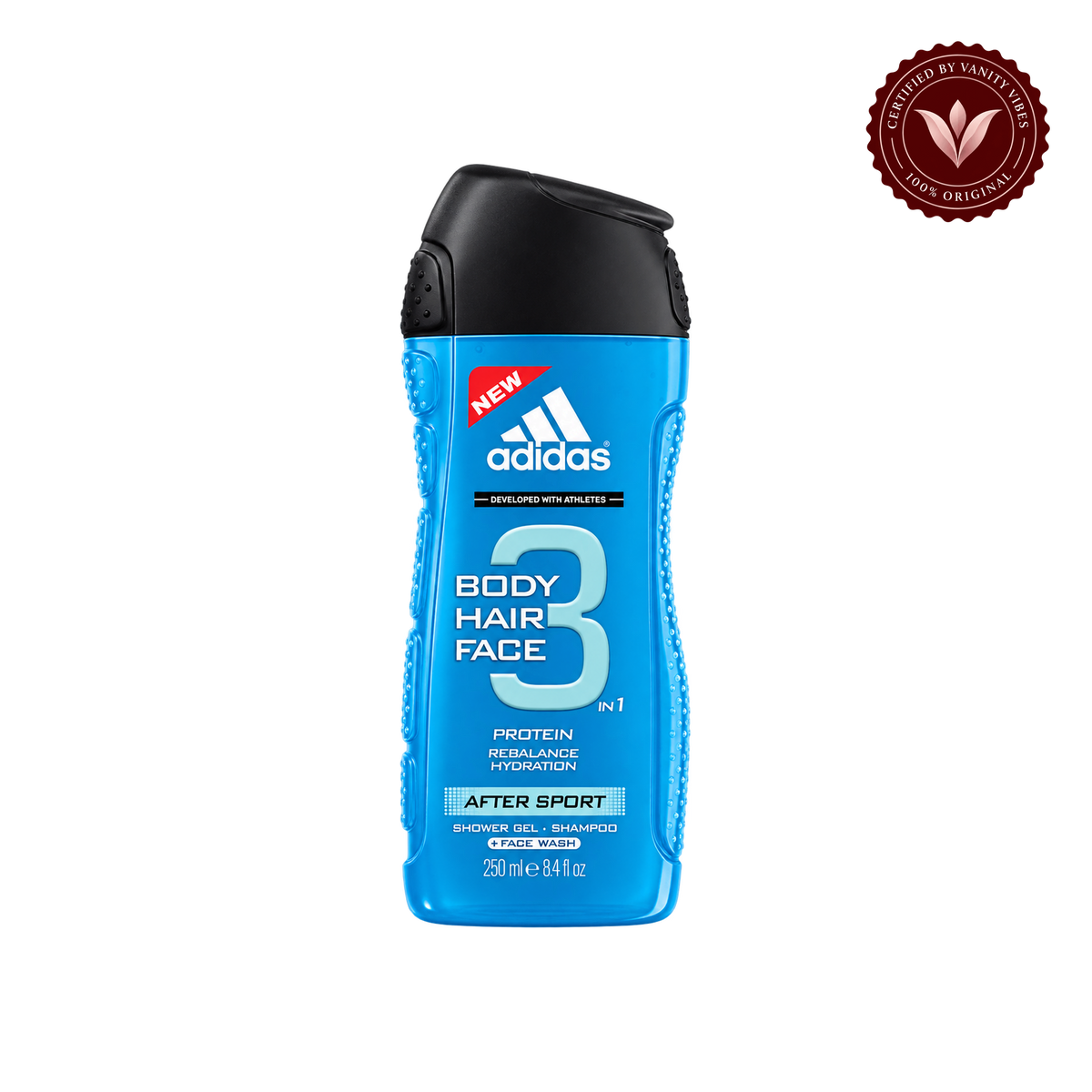 Adidas After Sport 3-in-1 Body, Hair & Face Wash Shower Gel 250ml — alternate product view