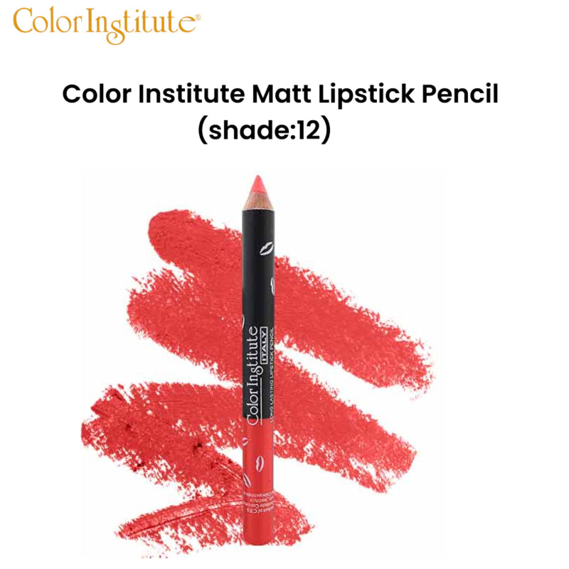 Color Institute Matt Lipstick Pencil (Shade:12)