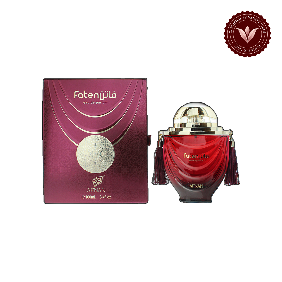 AFNAN Faten Red EDP 100ML — alternate product view, transparent background