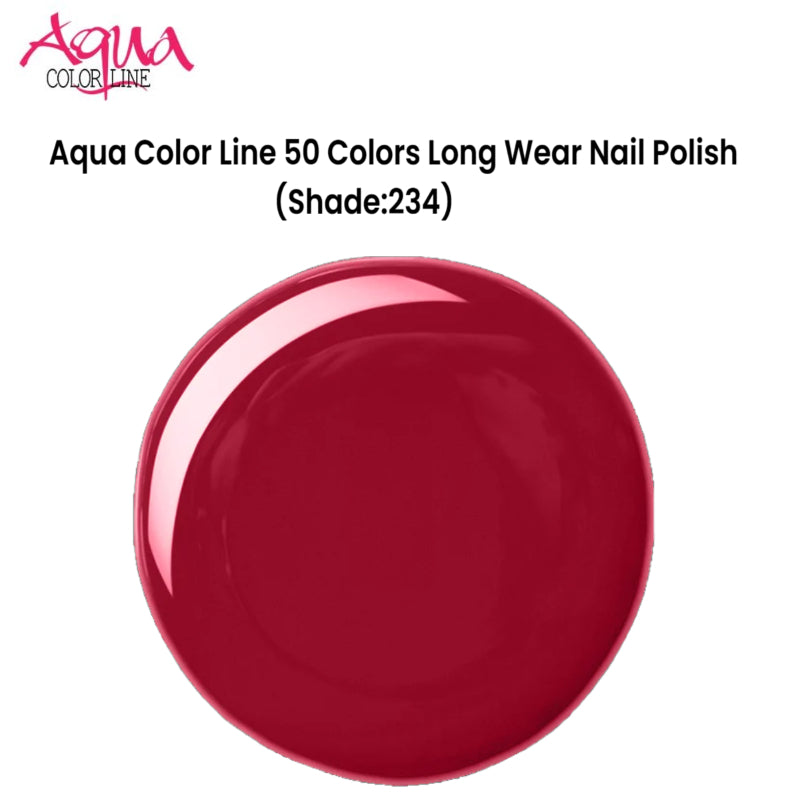 Aqua Color Line 50 Colors Long Wear Nail Polish (Shade:234)