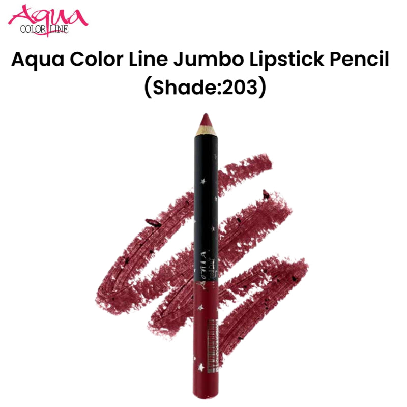 Aqua Color Line Jumbo Lipstick Pencil (Shade:203)