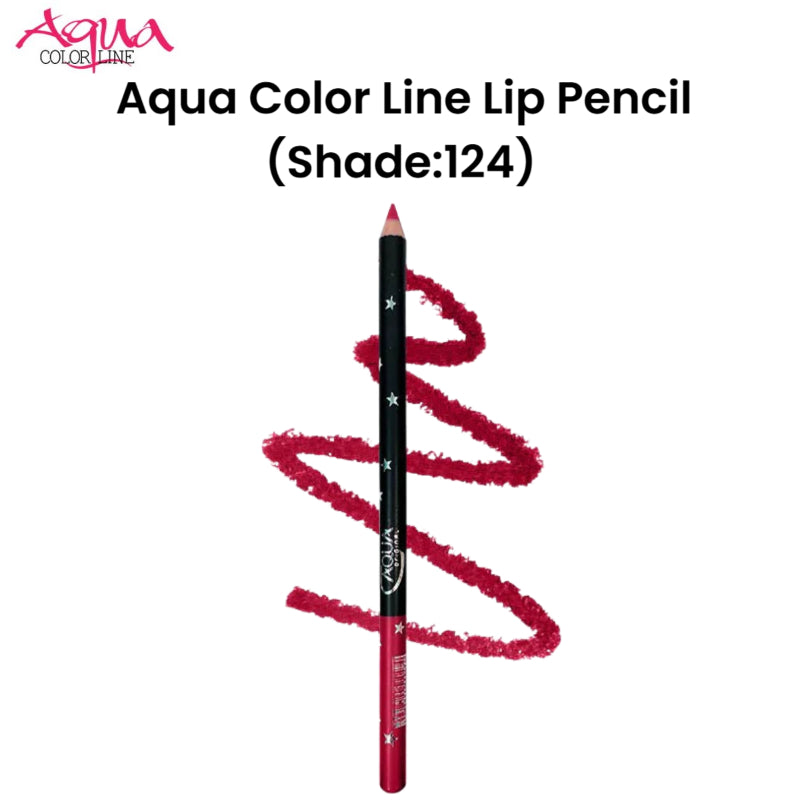 Aqua Color Line Lip Pencil (Shade:124)