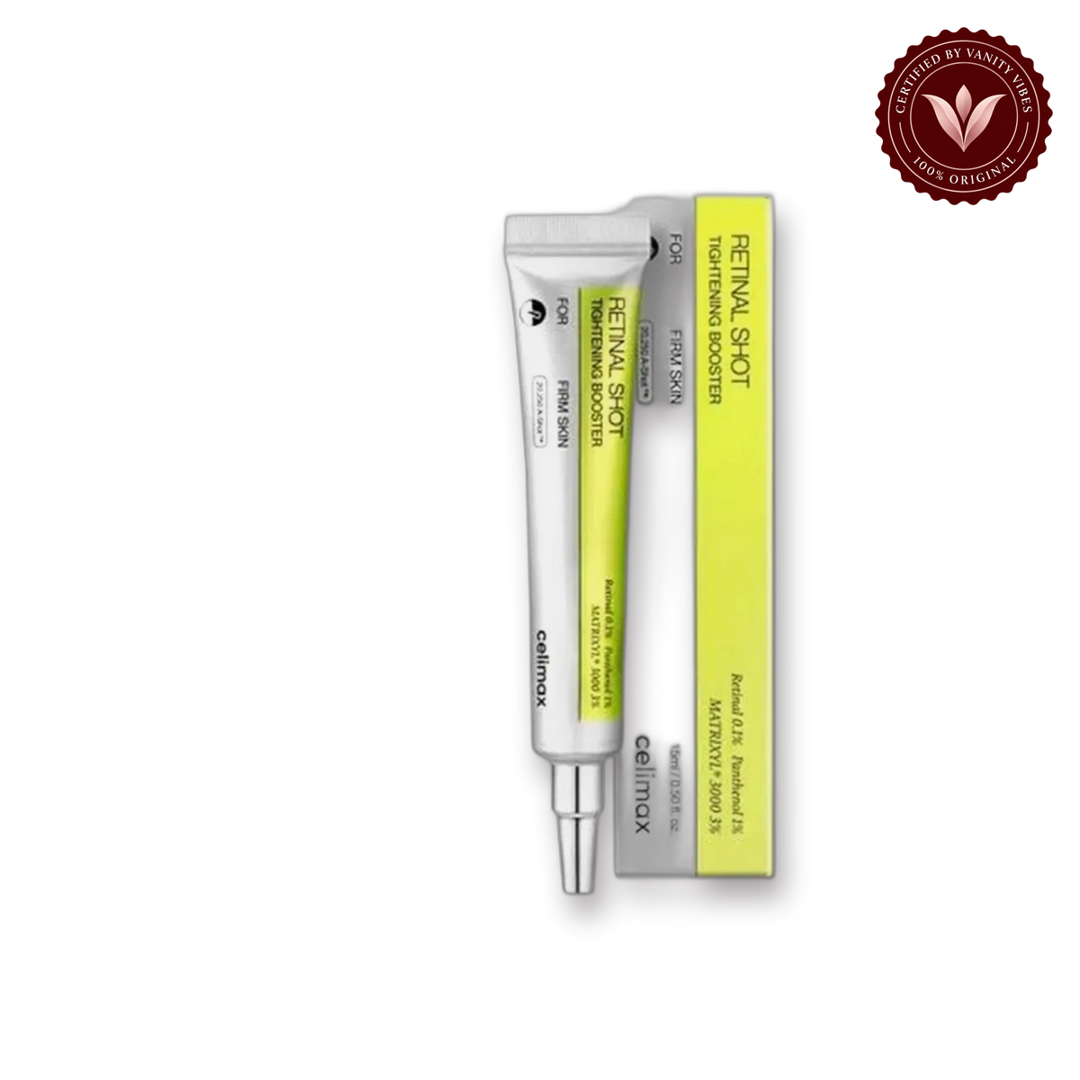 Celimax Retinol Shot Tightening Booster 15 ml Firming & Anti-Aging Care (K Beauty) – packaging or alternate product view