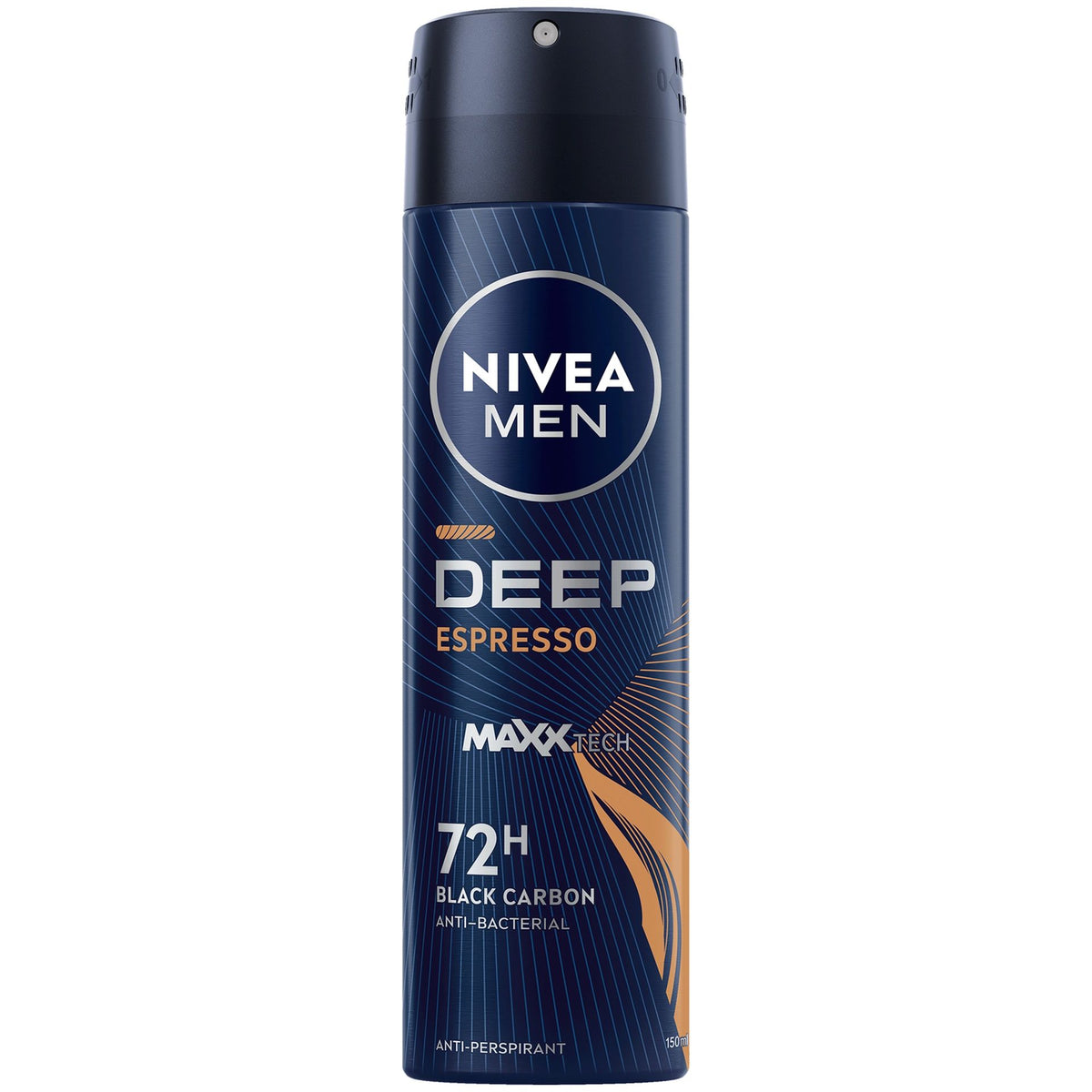 Nivea Men Deep Espresso 72H Black Carbon Anti-Bacterial Spray 150ml