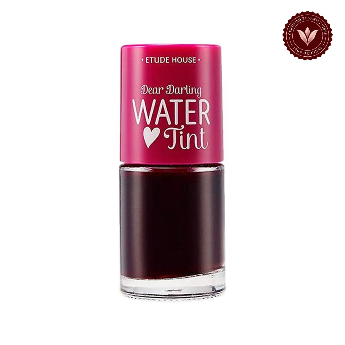 Water tint shade/detail on white with Vanity Vibes badge