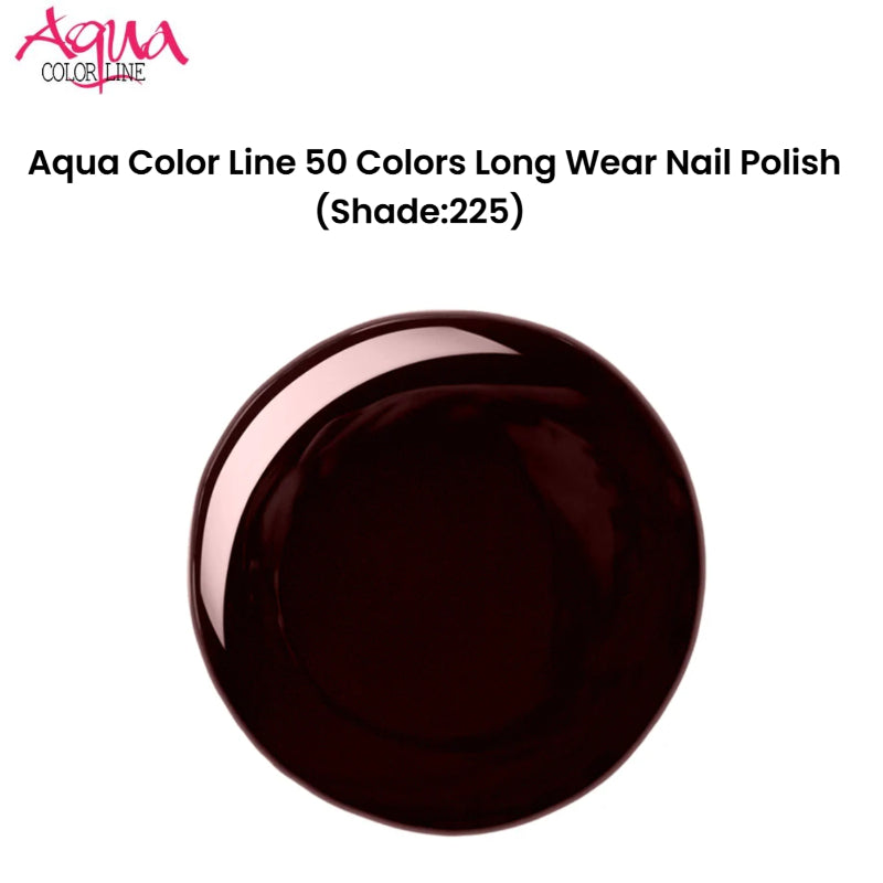 Aqua Color Line 50 Colors Long Wear Nail Polish (Shade:225)