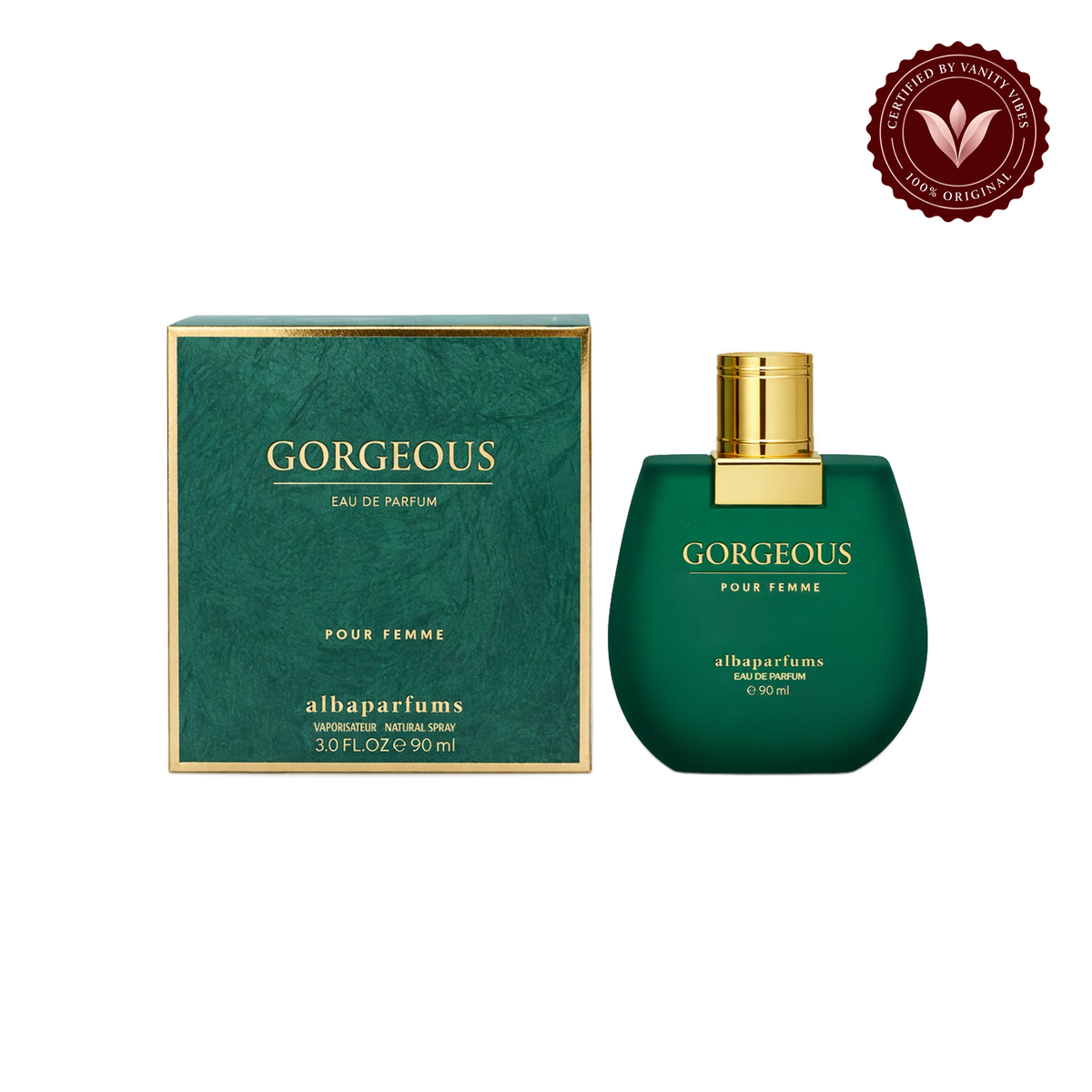 Alba Gorgeous Pour Femme 90ml — bottle and box