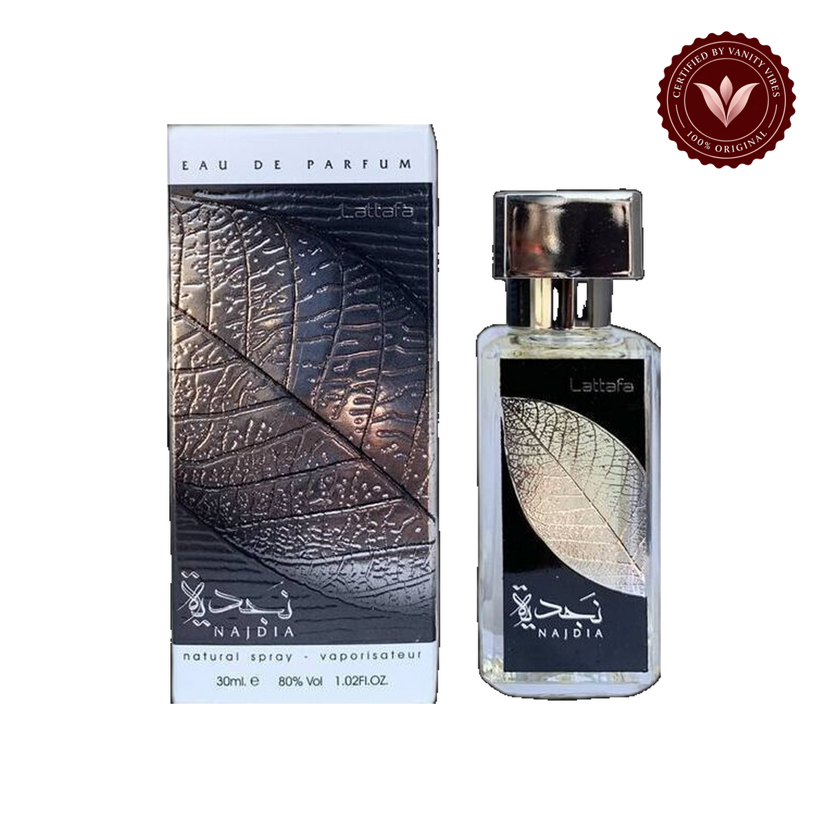 Najdia Eau De Parfum Spray (30ml) by Lattafa — alternate product view — Vanity Vibes