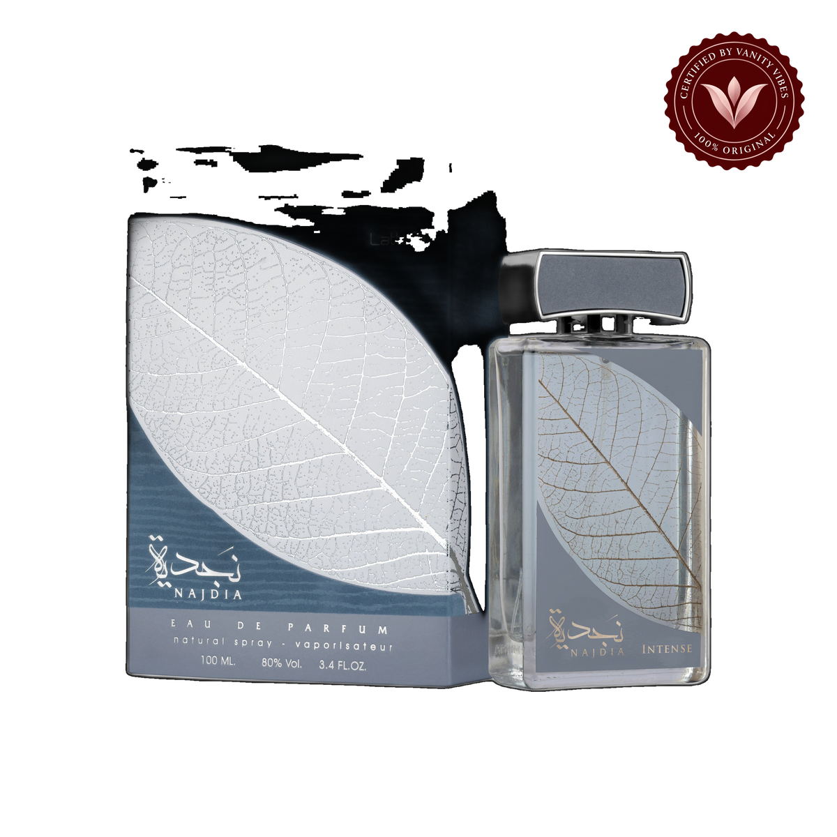 Lattafa Najdia Intense Eau de Parfum 100ml - Long Lasting Fresh Spicy Fragrance for Men — alternate product view — Vanity Vibes
