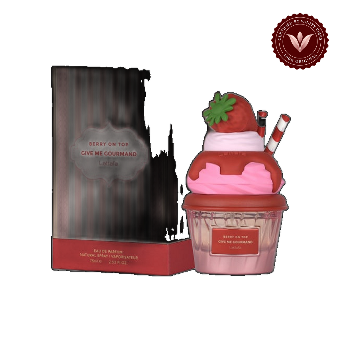 Berry on Top Give Me Gourmand by Lattafa Eau de Parfum 75ml for Men & Women — alternate product view — Vanity Vibes
