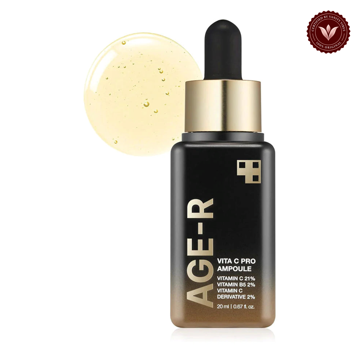 Medicube Age-R Vita C Pro Ampoule 20ml alternate product photo with Vanity Vibes seal