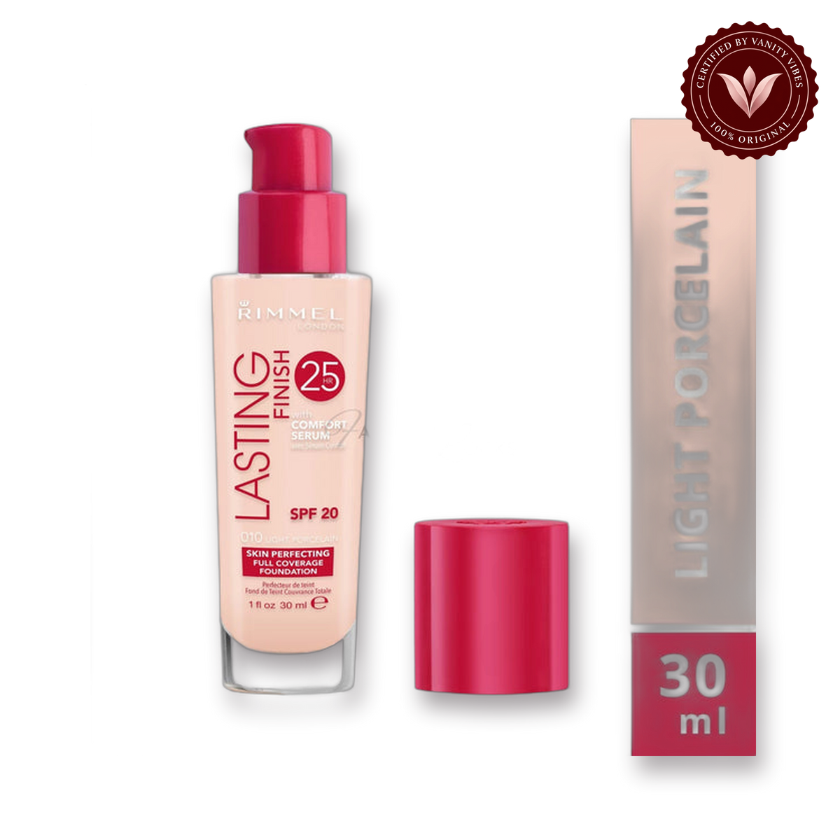 Rimmel Lasting Finish 25hr Nude Foundation 010 Light Porcelain 30ml — product image 2