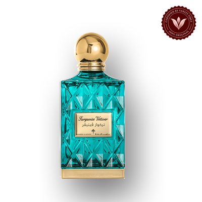 Ibrahim Al Qurashi TURQUOISE VETIVER Ibraq Perfumes – إبراق bottle-only product view | Vanity Vibes Pakistan