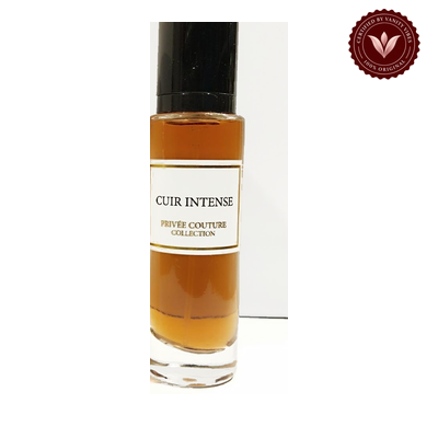 Privee Couture Cuir Intense 30ml bottle only with Vanity Vibes badge