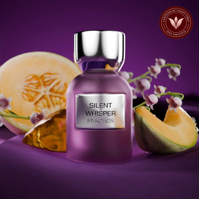 Mykonos Silent Whisper 50ml distinct fruity, soft and ambery fragrance view 3 | Vanity Vibes Pakistan