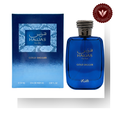 Hawas Gold Digger by Rasasi 100ml Men's Eau de Parfum Perfume | Pakistan product image 1