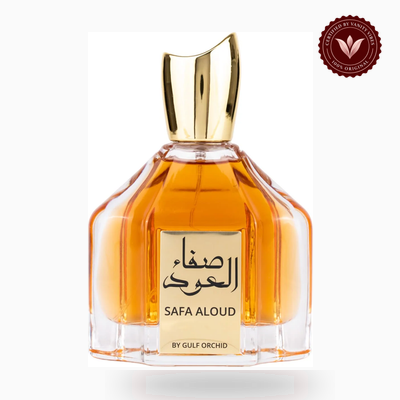 Gulf Orchid Safa Aloud box and bottle photo | Vanity Vibes Pakistan