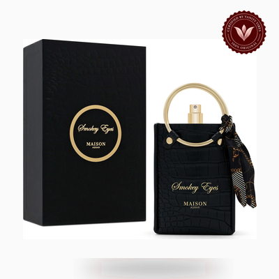 Maison Asrar Smokey Eyes box and product photo | Vanity Vibes Pakistan