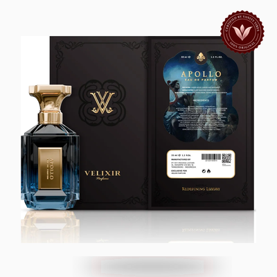Velixir Parfums Apollo 100ml perfume box and bottle | Vanity Vibes Pakistan