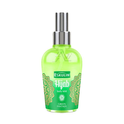 Eskulin Hijab Green Fantasy Spray Mist Cologne 125ml – Long Lasting Fresh Green Floral Fragrance Body Mist for Women Daily Us