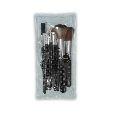 Glamorous Face 8 In 1 Brush Set Pouch (Silver)