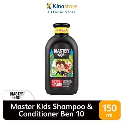 Master Kids Ben 10 Shampoo & Conditioner 150ml – Gentle Kids Hair Care 2-in-1 Formula for Soft Smooth Hair, Tear-Free Cleansi