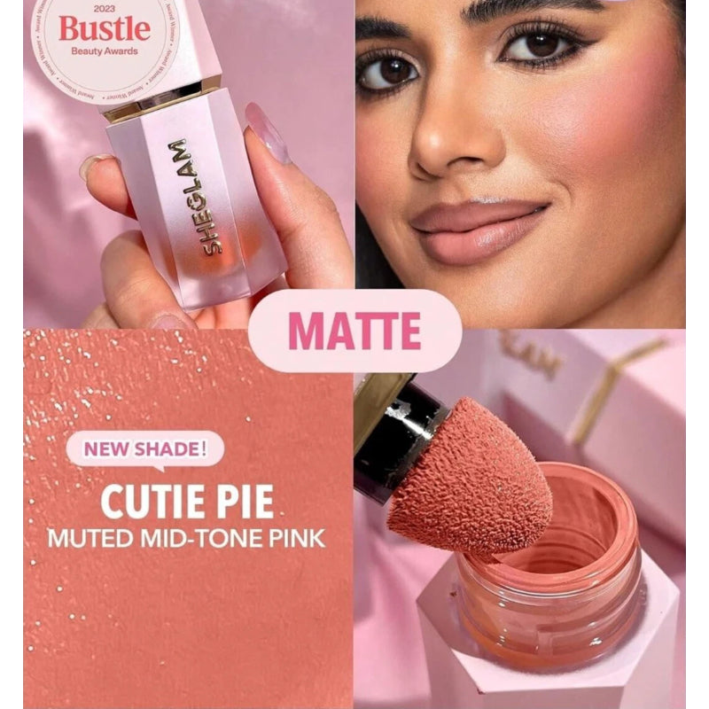 She Glam Sheglam Color Bloom Liquid Blush in Shade Cutie Pie 5.2 ml Natural Flush & Long-Lasting Glow