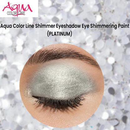 Aqua Color Line Shimmer Eyeshadow Eye Shimmering Paint (Platinum)