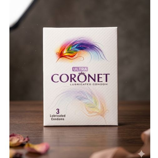 INNO Coronet Lubricated Condoms 36 Pcs (12 x 3 Packs) - Ultra Smooth, Safe & Comfortable Protection for Men