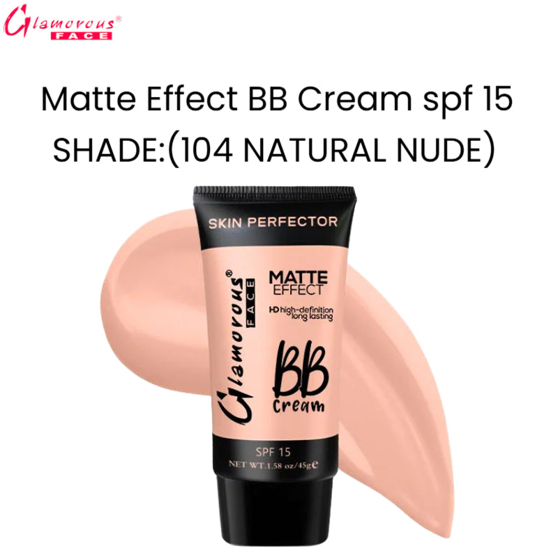 Glamorous Face Matte Effect BB Cream spf 15 (Shade:104 Natural Nude)