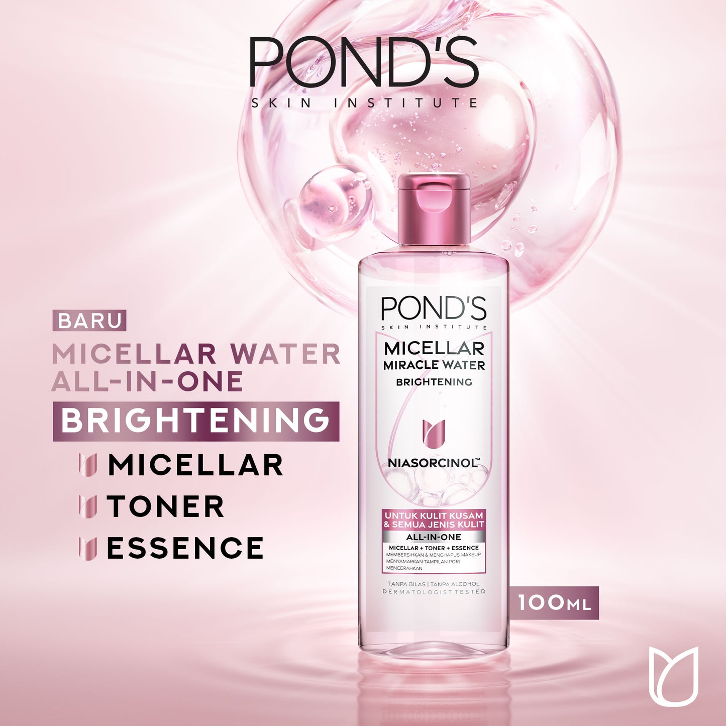 PONDS Pond's Skin Institute Micellar Miracle Water Brightening Niasorcinol 400ml