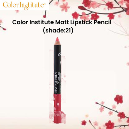 Color Institute Matt Lipstick Pencil (Shade:21)